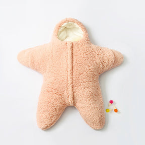 Baby hugged by starfish, lamb plush split leg sleeping bag with cotton clip, thick and warm baby sleeping bag, anti kick quilt, - V.I.P Digital Presence
