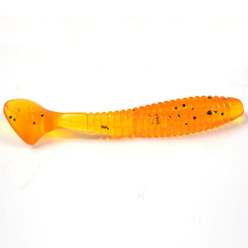 5Pcs/Bag 8cm 5.7g Silicone T Tail Brown Grub Worm Fishing Lure - V.I.P Digital Presence