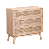 31.5 "3-Drawers Rattan Storage Cabinet Rattan Drawer,for Bedroom,Living Room,Natural - V.I.P Digital Presence
