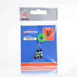 FISH KING 1PC 3 in 1 Size M Black Rubber Oval Fishing Float