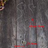 Alloy Inlaid Zircon Heart Pendant Necklace - V.I.P Digital Presence