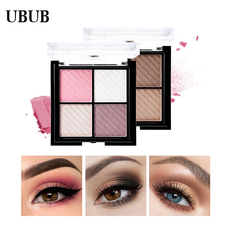 UBUB 4 Colors Eyeshadow Shimmer Natural Eyeshadow  Matte Nude Metallic Earth Color Eye Shadow Beauty Makeup Palette - V.I.P Digital Presence