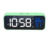 Music LED Digital Alarm Clock Voice Control Temperature Humidity Display Desktop Clocks Home Table Decoration Built-in 1200mAh - V.I.P Digital Presence