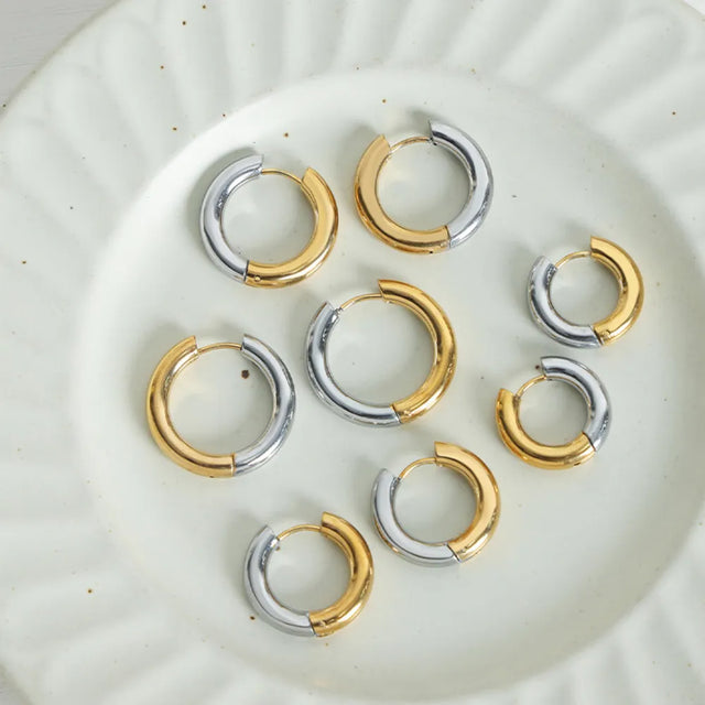 18K Gold-Plated Huggie Earrings - V.I.P Digital Presence