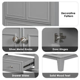 30inchgrey Bathroom Vanity with Sink ComboMulti-functional Bathroom Cabinet with Doors and Drawer Solid Frame and MDF Board - V.I.P Digital Presence