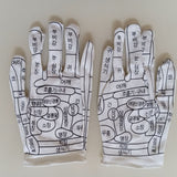Acupoint diagram massage gloves cotton English acupoint diagram gloves for men and women TCM human body meridian gloves - V.I.P Digital Presence