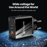 USB+2PD Type-C mobile phone charger LED with light travel charging head - V.I.P Digital Presence