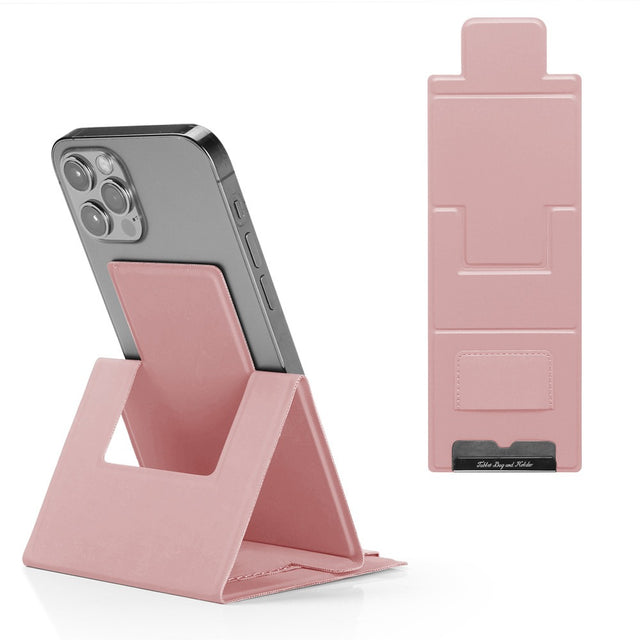 Personalized mobile phone stand desktop office folding stand PU leather ultra-thin stand - V.I.P Digital Presence