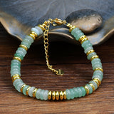 Ins style dopamine colored natural stone bead bracelet for women niche and high-end non fading crystal bracelet - V.I.P Digital Presence