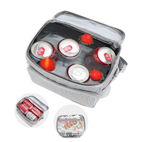 Fashionable and simple outdoor aluminum film waterproof and heat-insulating portable lunch box lunch bag lunch bag - V.I.P Digital Presence