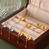 Titanium Steel Gold-Plated Bow Pendant Necklace - V.I.P Digital Presence