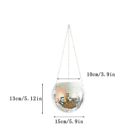Hanging mirror shaped plastic flower pots gardening baskets disco flower pots - V.I.P Digital Presence