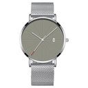 Simple Men's Watch Stainless Steel Mesh Band Watches Classic Quartz Date Wristwatch Casual Luxury Masculino Relogios - V.I.P Digital Presence