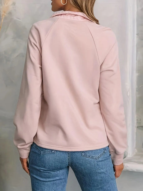 Texture Quarter Zip Long Sleeve Sweatshirt - V.I.P Digital Presence