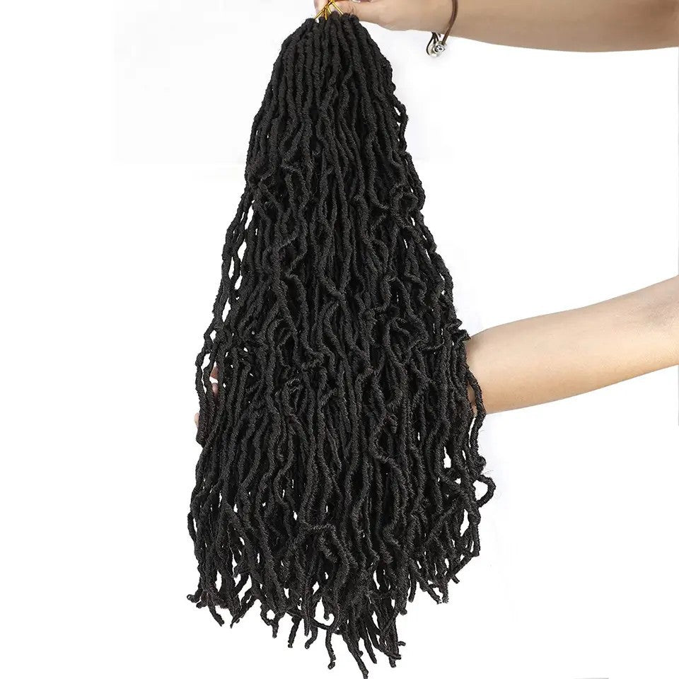 18 24 36 inch Wig Earthworm Crooked Crochet Fiber Wig NuLocs Braiding Hair Dirty Braid - V.I.P Digital Presence