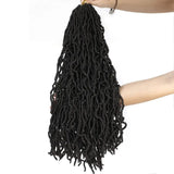 18 24 36 inch Wig Earthworm Crooked Crochet Fiber Wig NuLocs Braiding Hair Dirty Braid - V.I.P Digital Presence