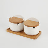 Creative Ceramic Seasoning Can, Flavor Utensil Box, Seasoning Bottle, Half Round Flip Top Seasoning Can, Chili Can - V.I.P Digital Presence