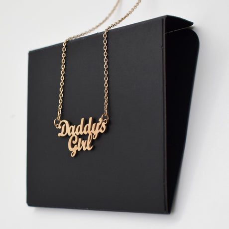 Daddy's Girl Necklace Parent's Daughter Family Member Collarbone Chain Father's Day Gift - V.I.P Digital Presence