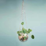 Disco Ball Hanging Flower Pot For Indoor Plants Bohemian Style Flower Planter Pots Rope Mirror Hanging Basket Garden Decor - V.I.P Digital Presence