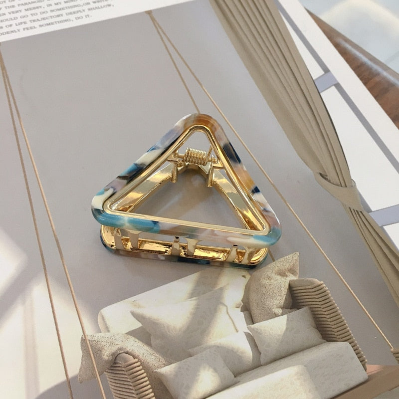 Chic Geometric Acetate Hair Claw Clamps Metal Hair Crab Women Girls Hair Clip Leopard Hairpin Hair Crab Hair Accessories - V.I.P Digital Presence