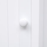 White Bathroom Cabinet Triangle Corner Storage Cabinet with Adjustable Shelf Modern Style MDF Board - V.I.P Digital Presence