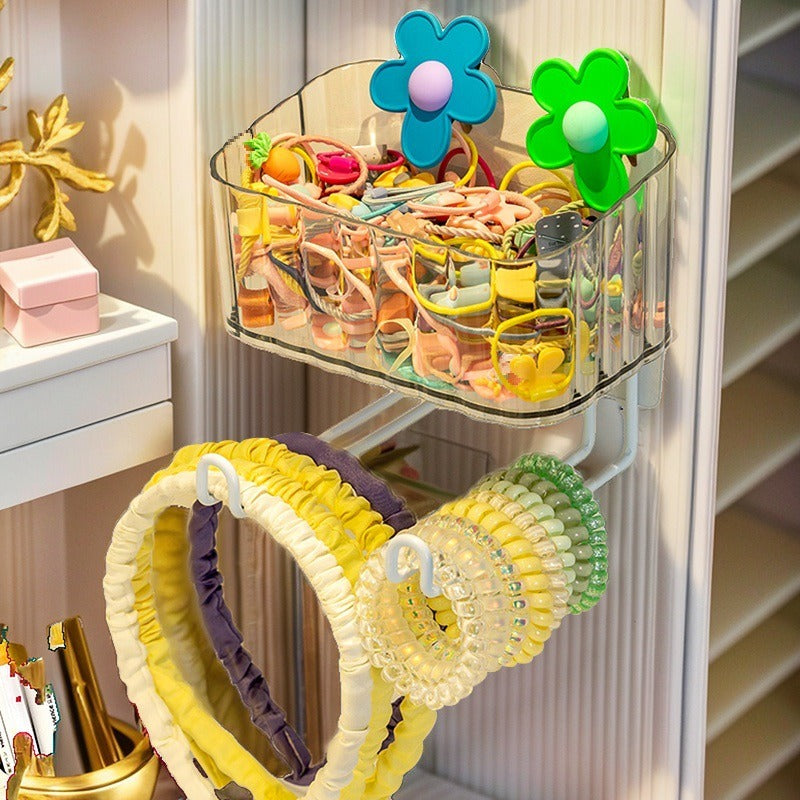 Hair accessory storage box children's non perforated headband hair hoop wall hanging - V.I.P Digital Presence