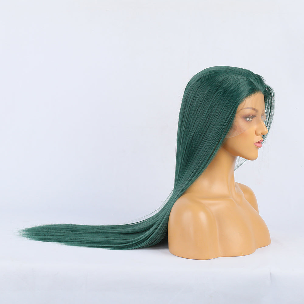Goddess Wig Natural Realistic Wig Chemical Fiber Front Lace Long Straight Hair Matte High Temperature Silk Wig Headgear - V.I.P Digital Presence