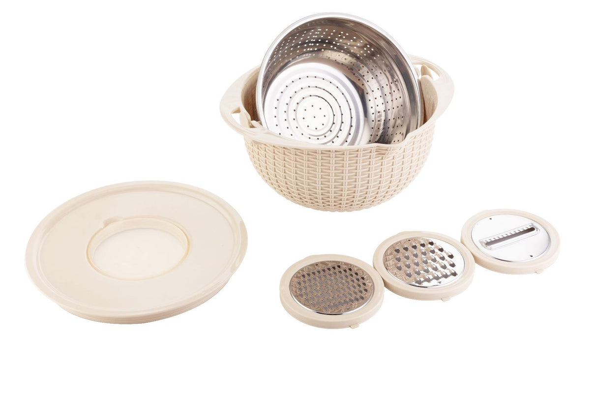 Stainless steel water filter basin household rotatable double layer vegetable washing and draining basket stainless steel line - V.I.P Digital Presence