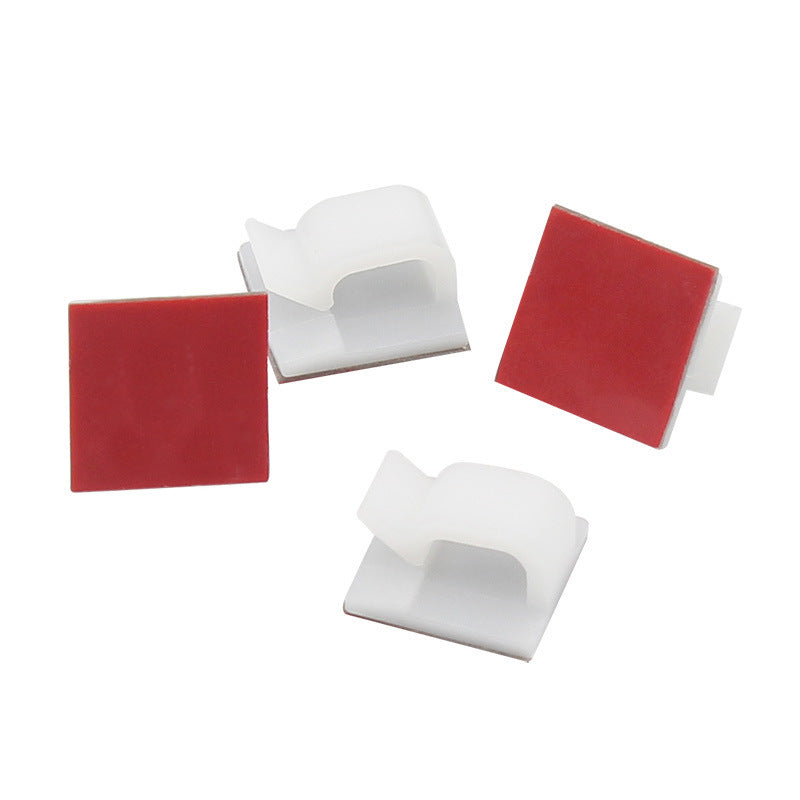 Wire fixing clip adhesive R-type wiring buckle for cable storage without punching holes bundle wire compression clip - V.I.P Digital Presence