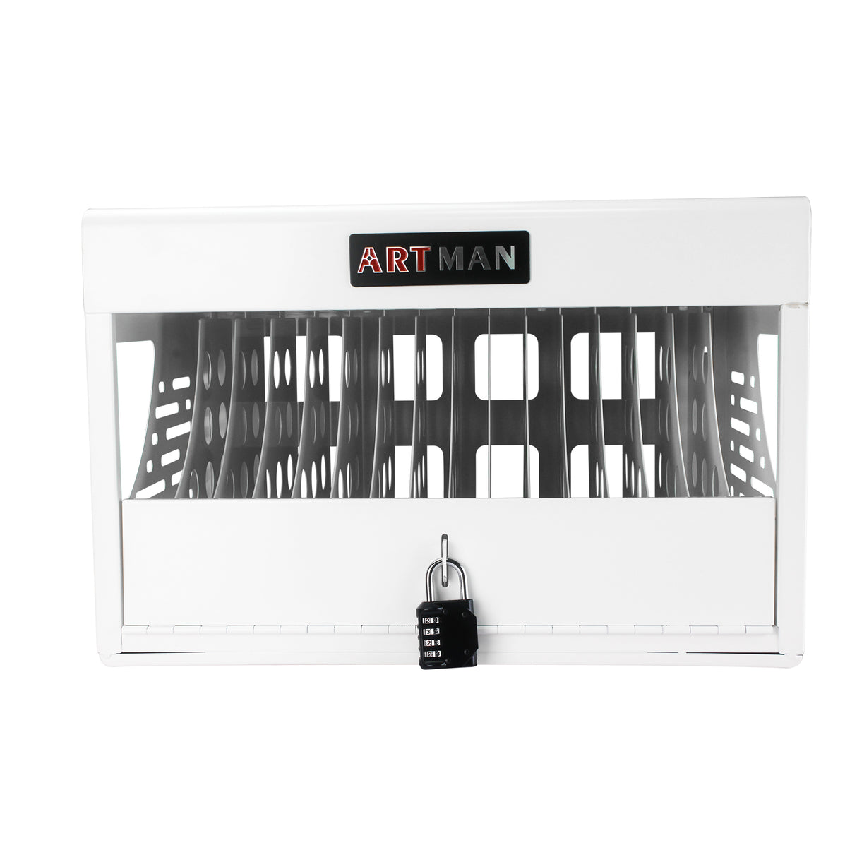 16 Bay Charging Cabinet for Laptop Chromebook Locking Charging Station-WHITE - V.I.P Digital Presence