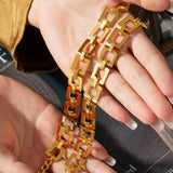 Titanium Steel Hollow Square Chain Bracelet - V.I.P Digital Presence