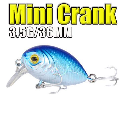 AFISHLURE 36 mm 3,5 g Crank Bait Señuelo de pesca artificial de plástico duro Carpa falsa Pesca Wobbler Leurre Peche Isca 