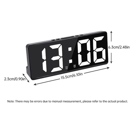 Multifunctional LED Digital Clock: Features number display, color nightlight, temp, calendar, alarm. Large size, backlit, great - V.I.P Digital Presence