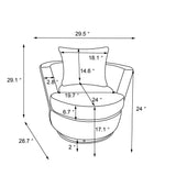Rotating bucket chair living room comfortable circular sofa chair 360 degree rotating bucket chair armchair (black) - V.I.P Digital Presence