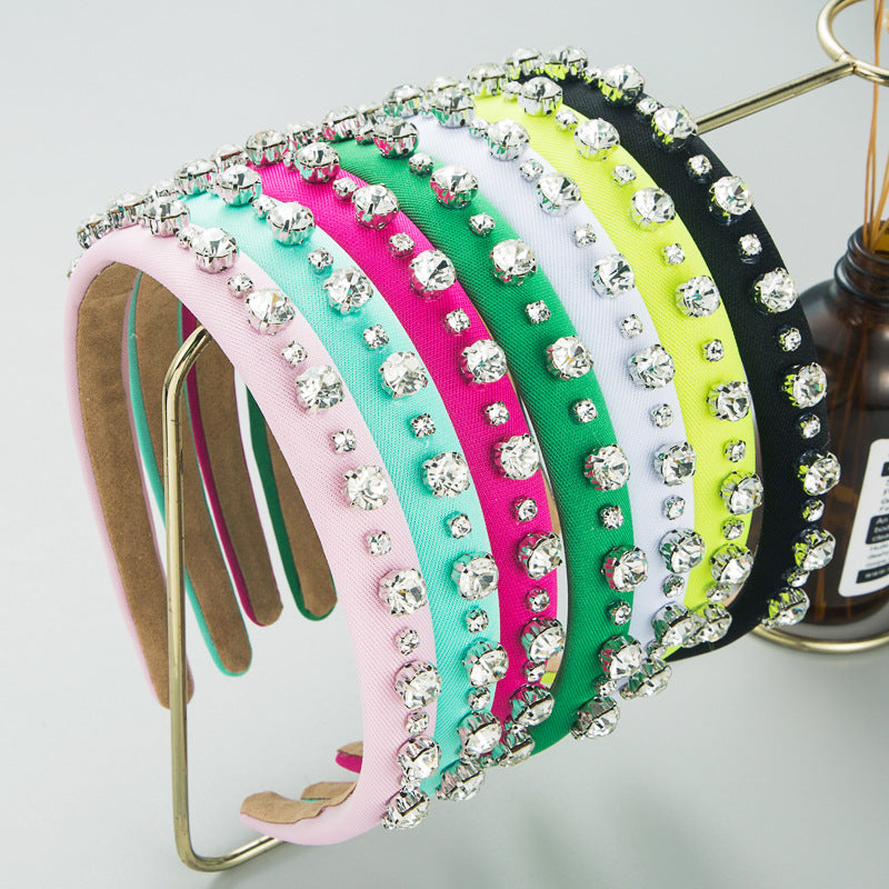 Hair Hoop Fashion Shiny Rhinestone Baroque Hair Hoop Hair Cave Female Korean Trend Thin Edge Hair Band Hair Accessories - V.I.P Digital Presence