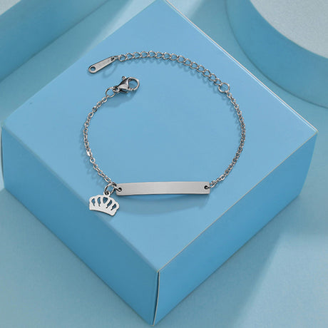 Stainless steel personalized engraved three color curved bracelet simple and personalized women's bracelet - V.I.P Digital Presence