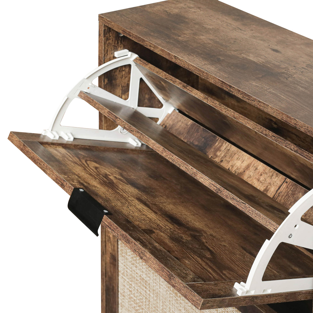 4 Door Shoe Rack, Freestanding Modern Shoe Storage Cabinet, for Entryway - V.I.P Digital Presence