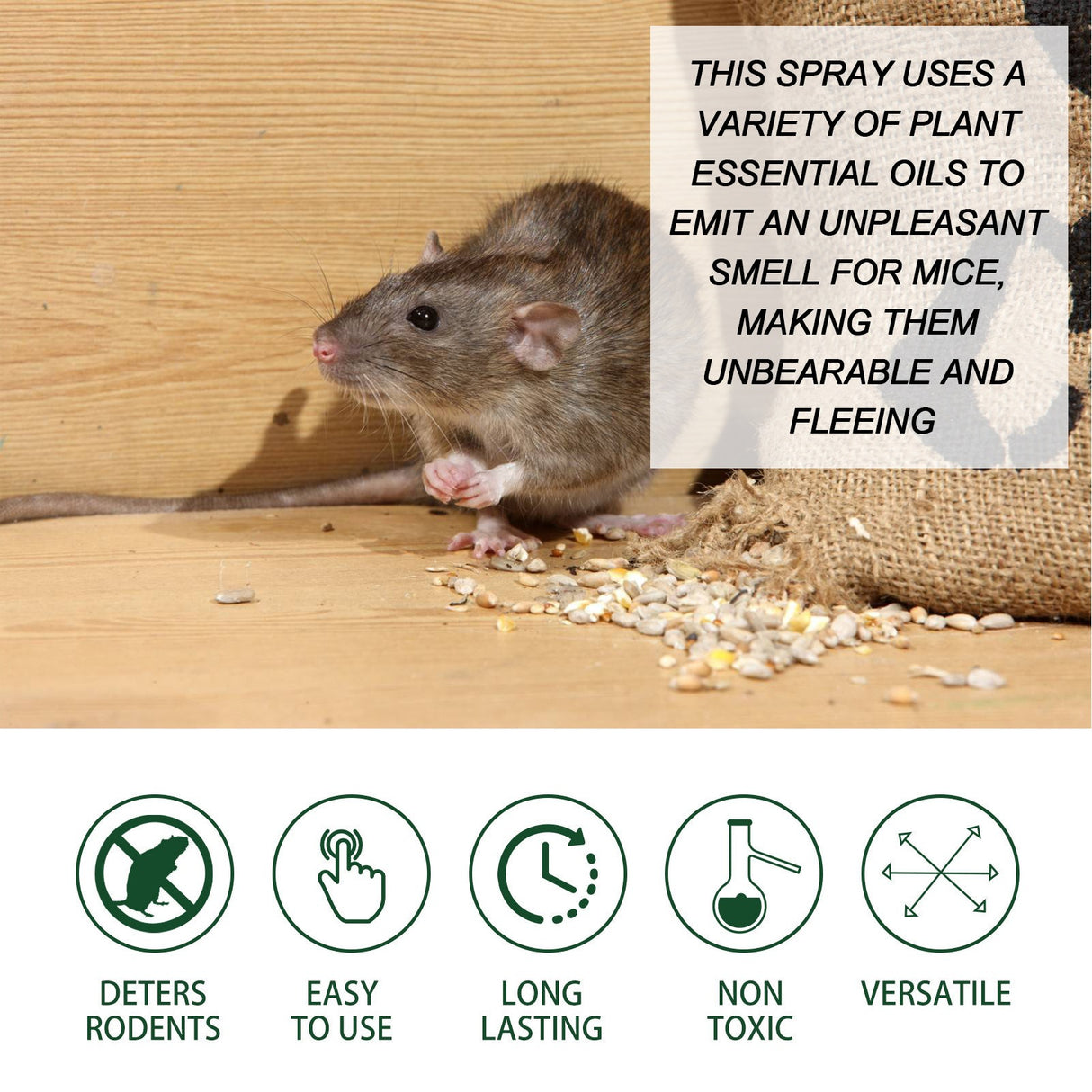 Jue Fish rats repellent spray car body kitchen office bedroom warehouse sewer pipe anti rat spray 60ml mouse repellent spray - V.I.P Digital Presence