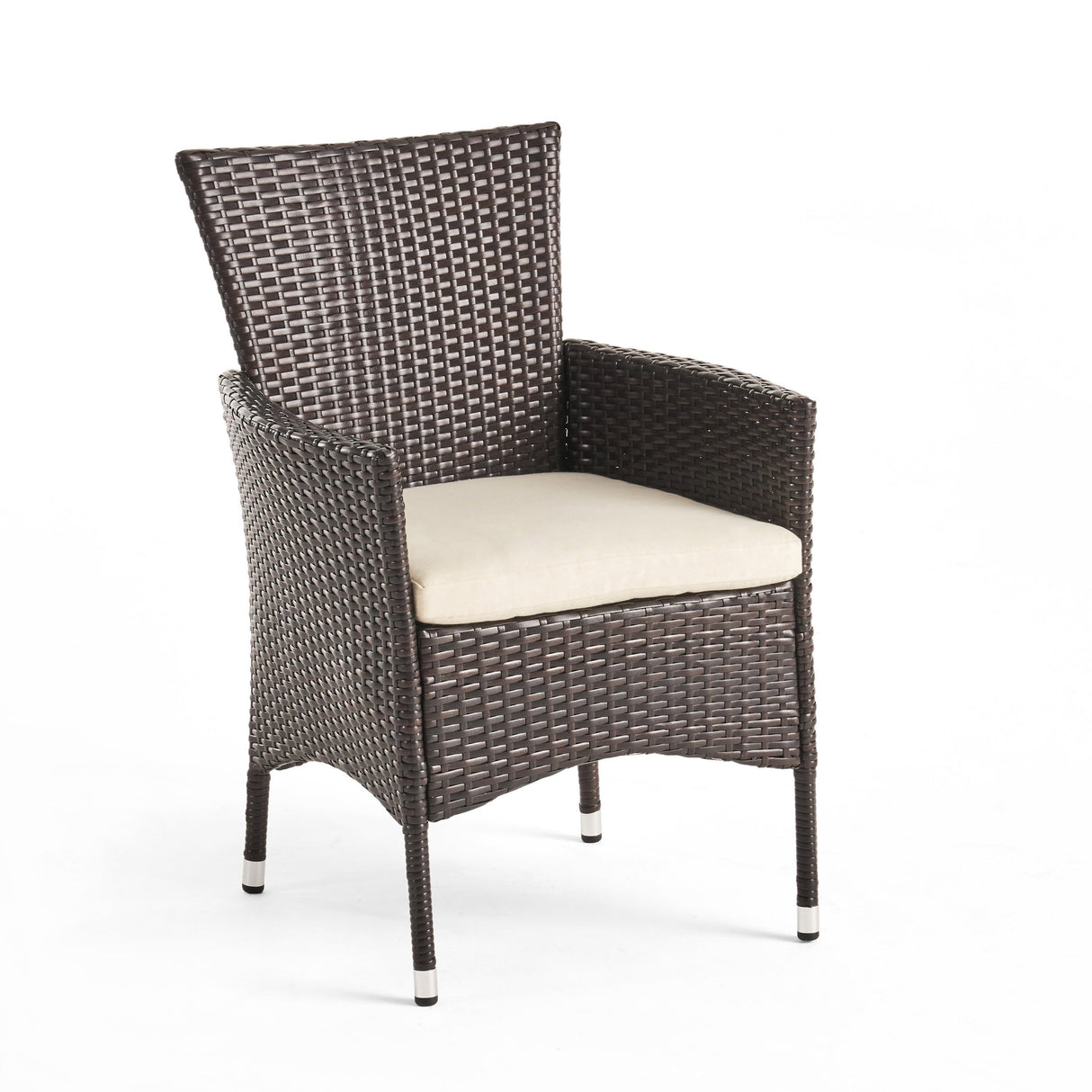 Clementine Outdoor Multibrown PE Wicker Dining Chairs (Set of 2) - V.I.P Digital Presence