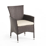 Clementine Outdoor Multibrown PE Wicker Dining Chairs (Set of 2) - V.I.P Digital Presence