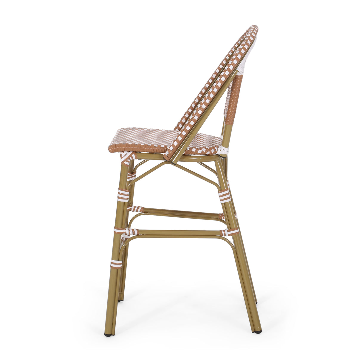 Wicker Bar Stool with Aluminum Frame (Set of 2) - V.I.P Digital Presence