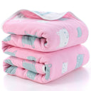 110*110cm Parent-child Baby Summer Bedding Sofa Quilt 100% Cotton Baby Blanket Child Quilt 6 Layers Muslin Swaddle for Newborns - V.I.P Digital Presence