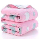 110*110cm Parent-child Baby Summer Bedding Sofa Quilt 100% Cotton Baby Blanket Child Quilt 6 Layers Muslin Swaddle for Newborns - V.I.P Digital Presence
