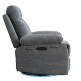 270 degree rotating electric recliner speaker with LED light, USB+C charging port, extendable foot pedal, adjustable backrest - V.I.P Digital Presence