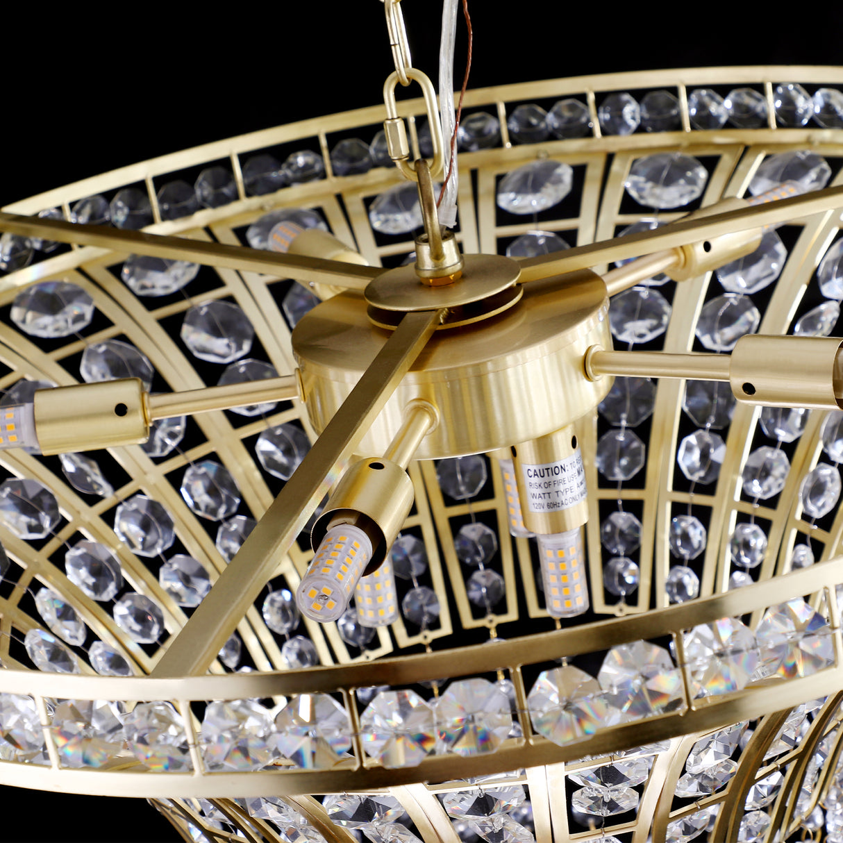 (Same as W1340120181/L5021) 8-Light 23.6" Wide Crystal Waterfall Chandelier (Bulb Not Included) - V.I.P Digital Presence
