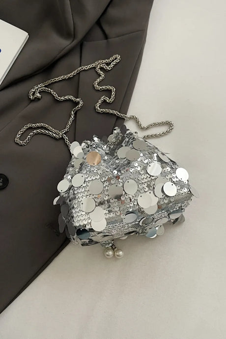 Drawstring Sequin Crossbody Bag - V.I.P Digital Presence