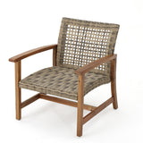 HAMPTON WOOD + WICKER CLUB CHAIR ( set of 2) - V.I.P Digital Presence