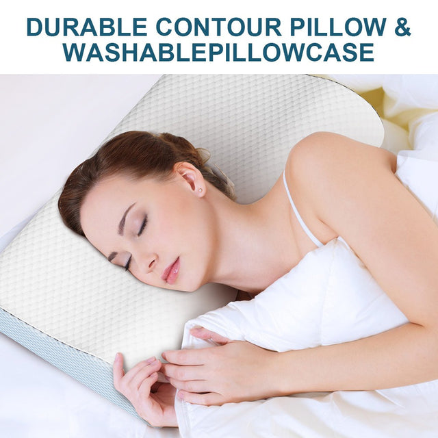 Ergonomic Contour Design Memory Foam Firm Ventilated Gel Foam Pillow for Side Sleepers - V.I.P Digital Presence
