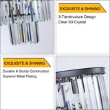 Black Luxury Crystal Chandelier Modern Chandeliers Lights Fixture Hanging Pendant Light Fixture for Dining Room Bedroom - V.I.P Digital Presence