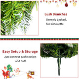 Christmas Tree Artificial Christmas 4-piece Set, including flower wreath, flower wreath, and 2 entrance trees, with LED lights - V.I.P Digital Presence